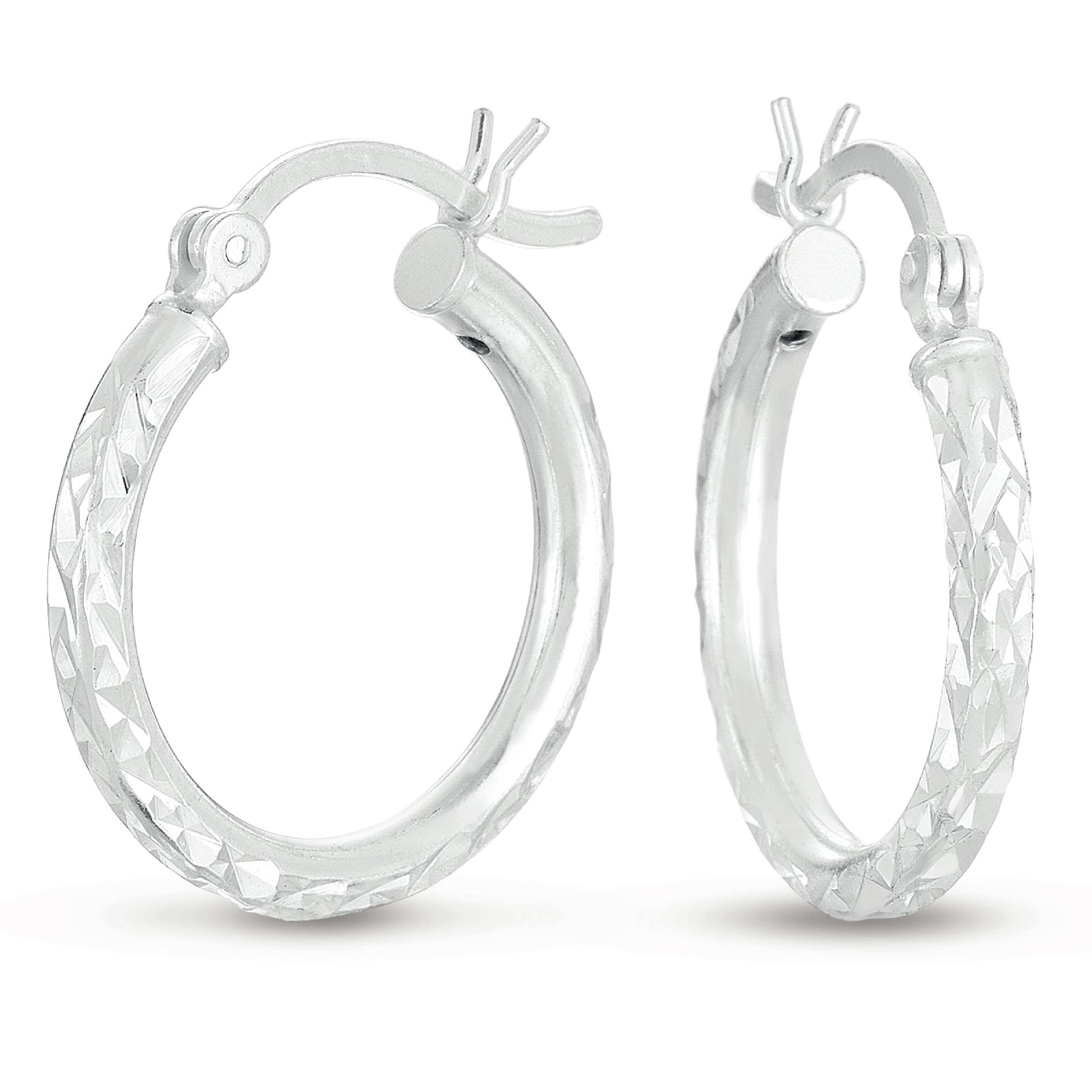 Women's Sterling Silver Hoop Earrings