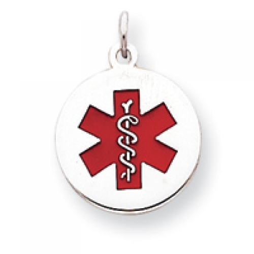Sterling Silver 16mm Medical Jewelry Pendant