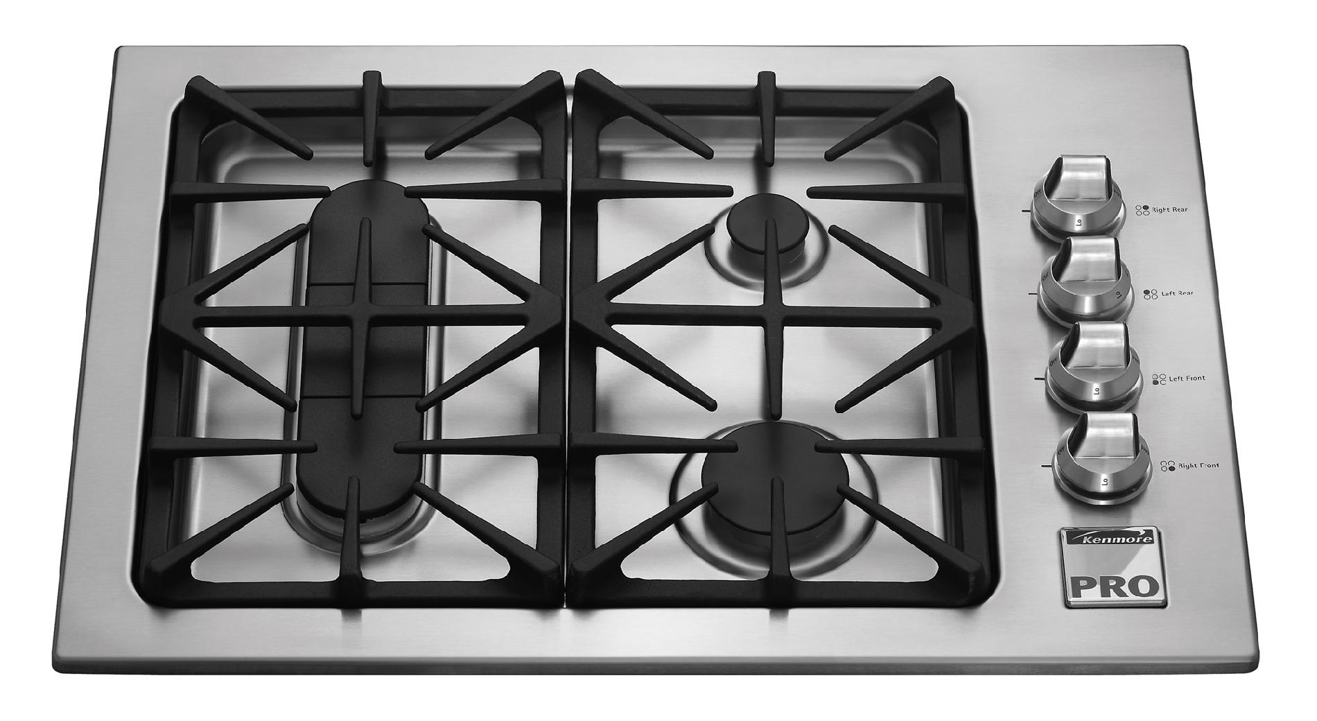Kenmore Pro 31003 30" Gas Drop In Cooktop Stainless Steel Sears