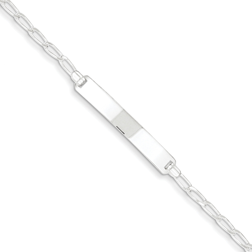 Sterling Silver Open Link ID Bracelet