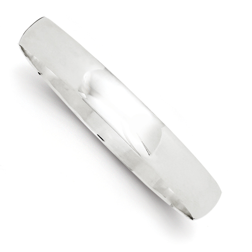 Sterling Silver 9mm Solid Polished Plain Slip-On Bangle Bracelet