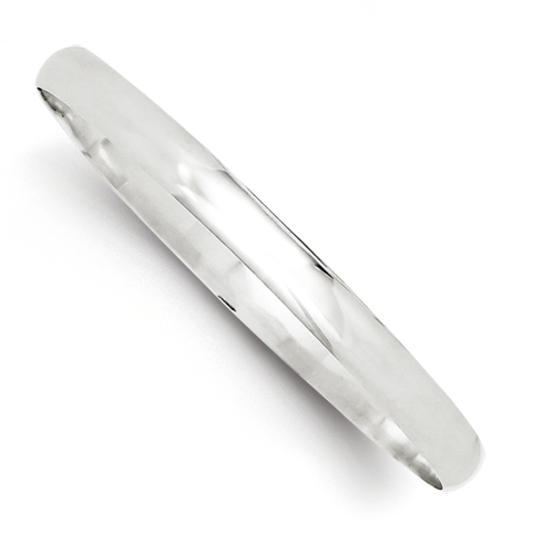 Sterling Silver 6.25mm Solid Polished Plain Slip-On Bangle Bracelet
