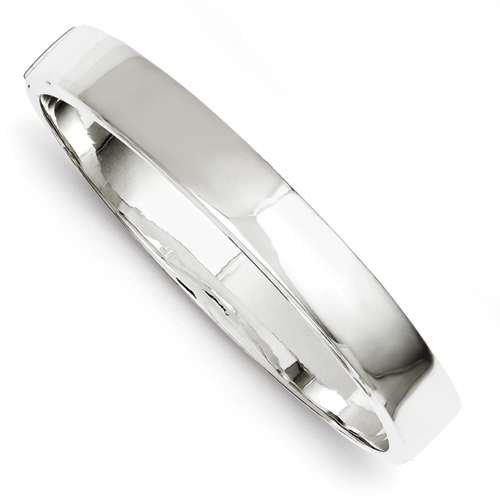 Sterling Silver 8mm Hinged Bangle