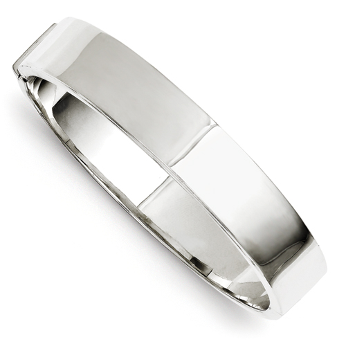 Sterling Silver 12mm Hinged Bangle