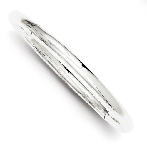 Sterling Silver 5mm Hinged Bangle Bracelet