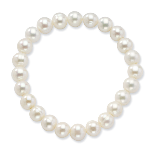 Freshwater Cultured Pearl White Stretch Bracelet