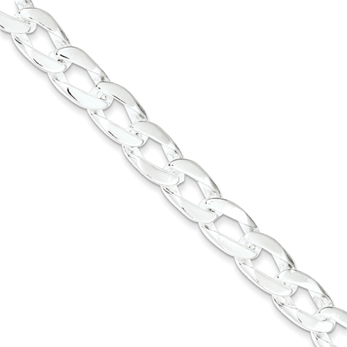 Sterling Silver 7.5 Inch Fancy Link Bracelet w/hook