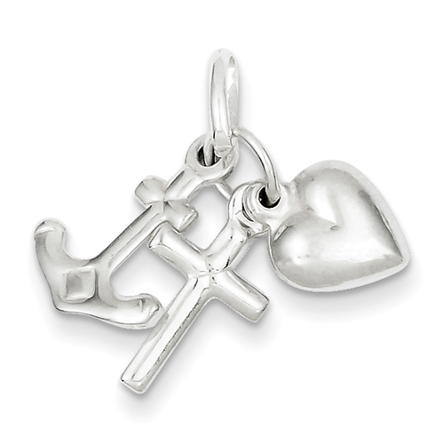 Sterling Silver Faith Hope and Charity Charm