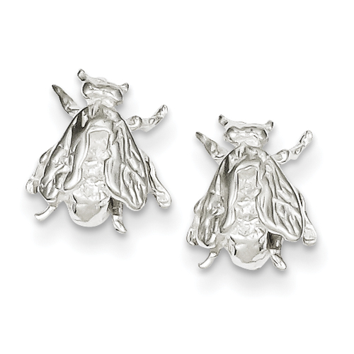 Sterling Silver Bee Mini Earrings