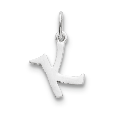 Sterling Silver Initial K Pendant