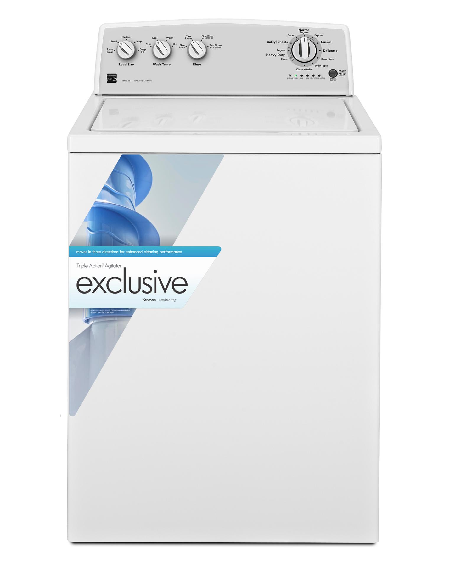 Kenmore 3.6 Cu. Ft. Topload Washer W/ Clean Washer Cycle White Avando