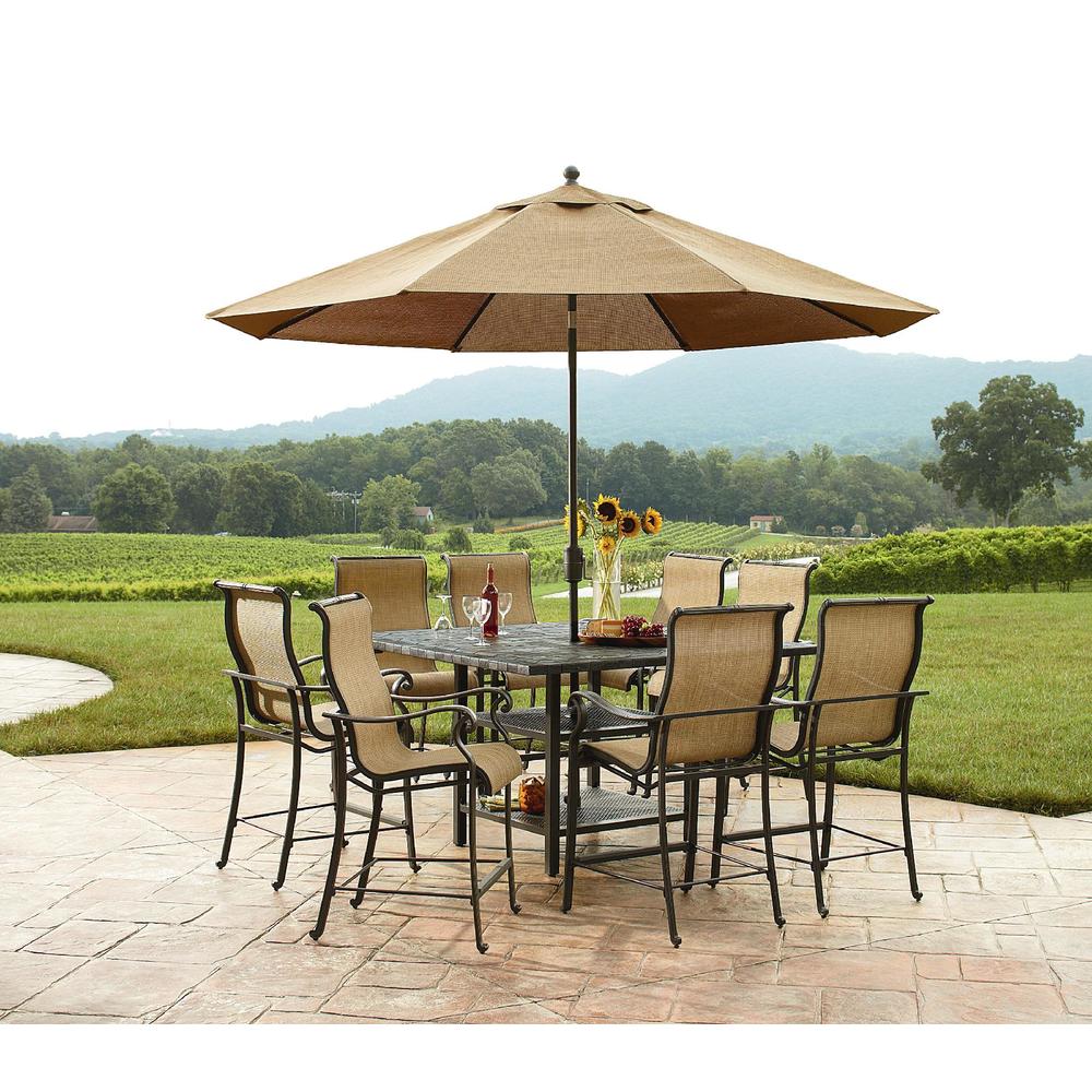 Panorama Outdoor 9 Piece High Dining Patio Set* Limited Availability