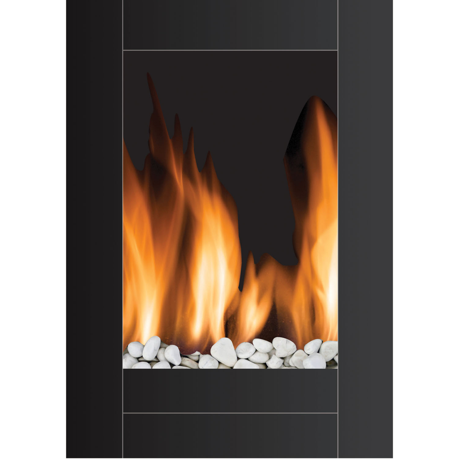 Monaco Vertical Wall Hanging LED Fireplace