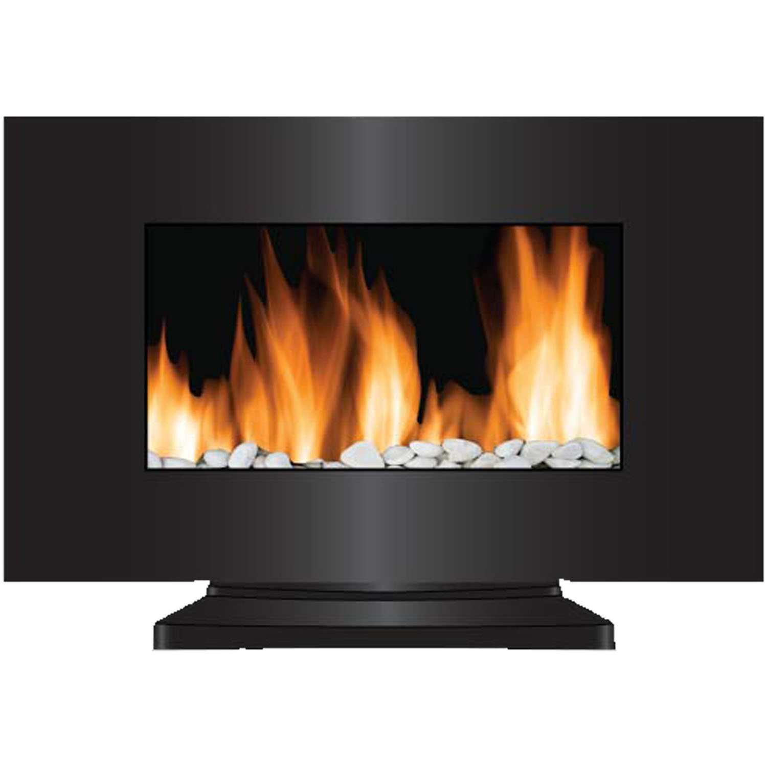 Vienna 2-in-1 Wall Hanging & Floor Standing LED Fireplace with Color-Changing Flame