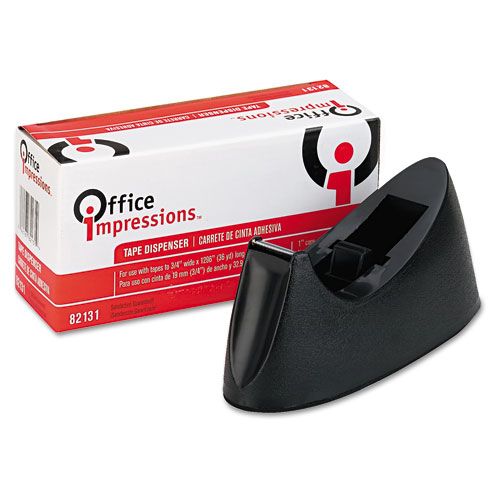 Office Impressions Weighted Desktop Tape Dispenser, 1" core, Black at Sears.com