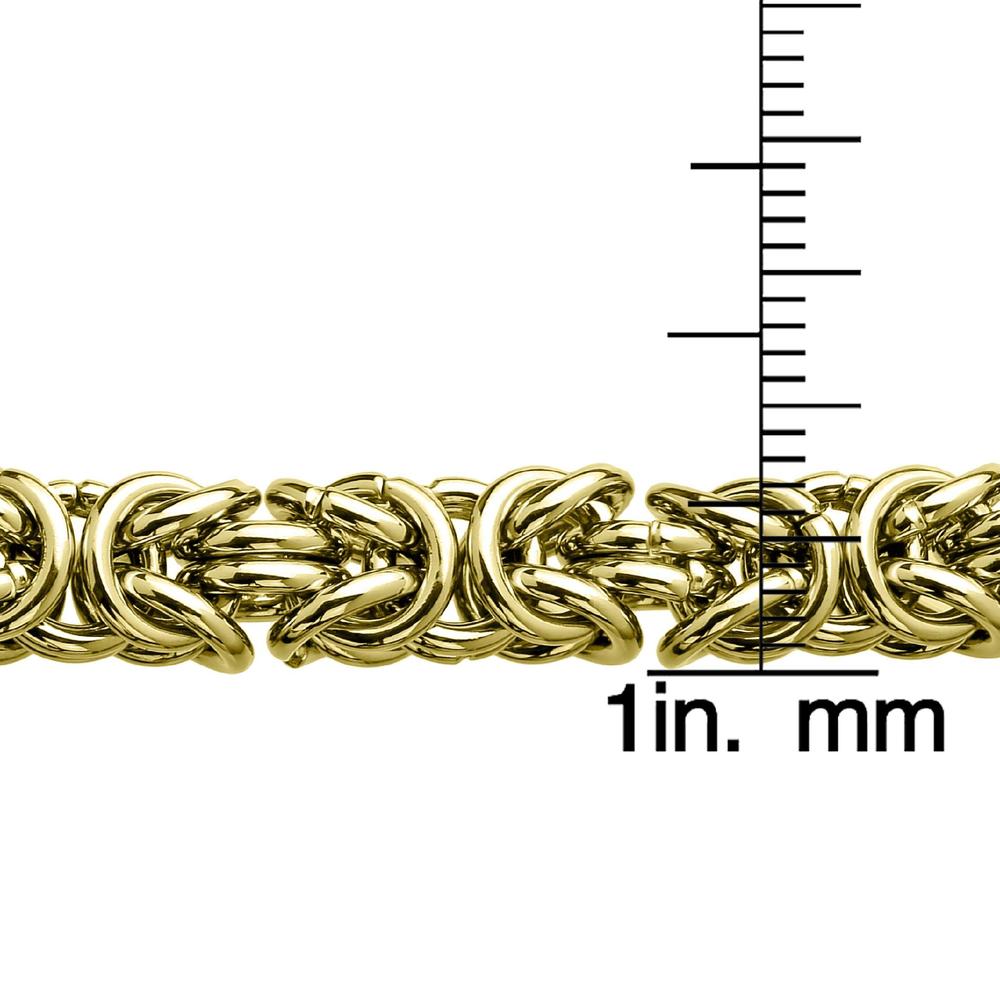 Byzantine Chain Bracelet in Gold Ion Plated Stainless Steel