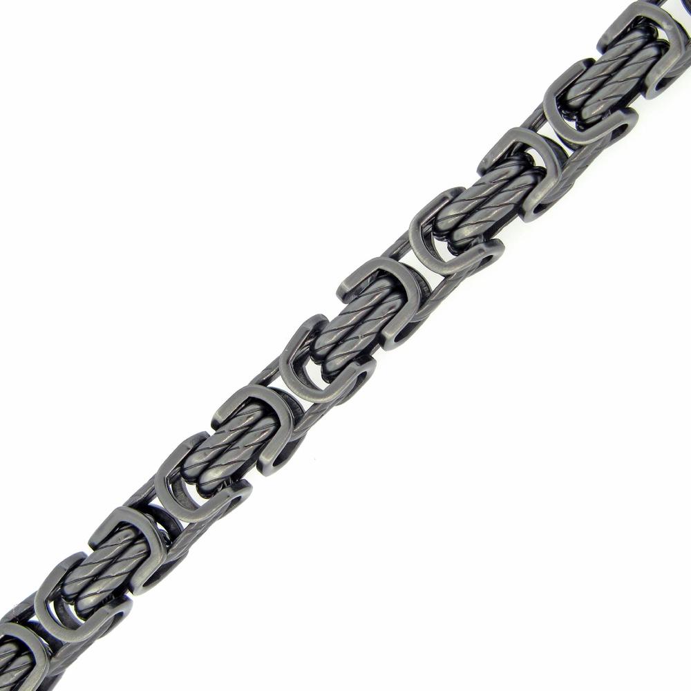 Gun Metal Plated Bracelet in Stainless Steel