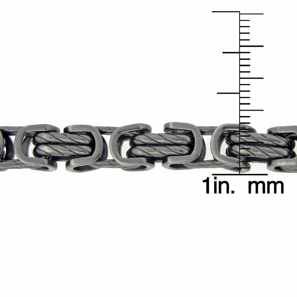 Gun Metal Plated Bracelet in Stainless Steel