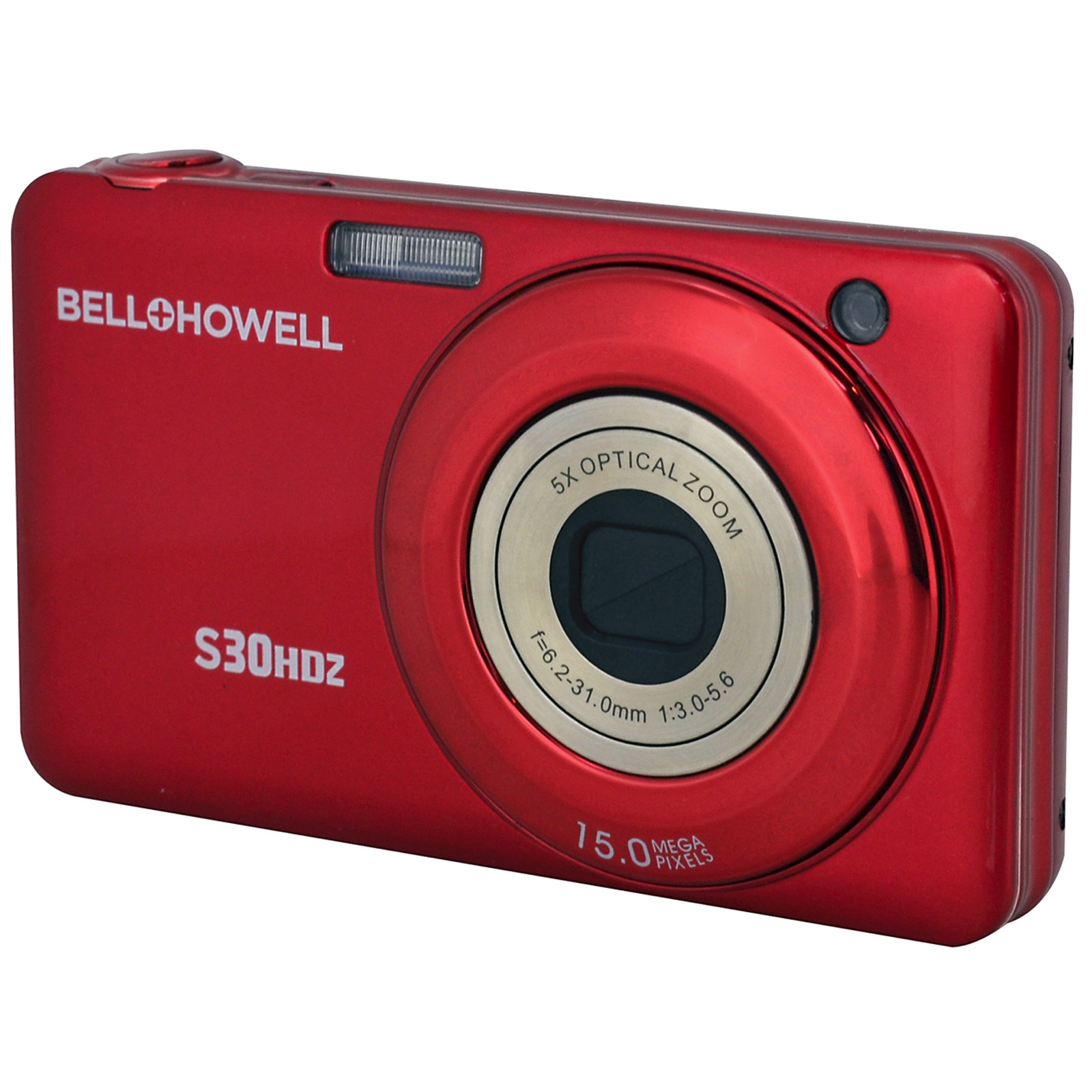 15MP Digital Camera w/5x Optical Zoom & HD Video (Red)
