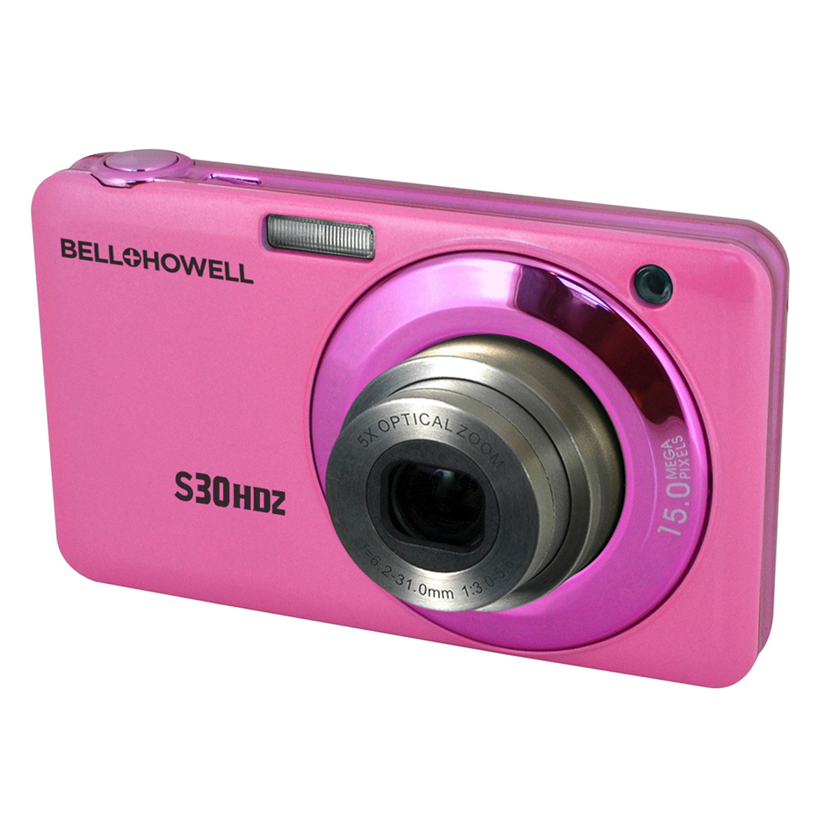 15MP Digital Camera w/5x Optical Zoom & HD Video (Pink)