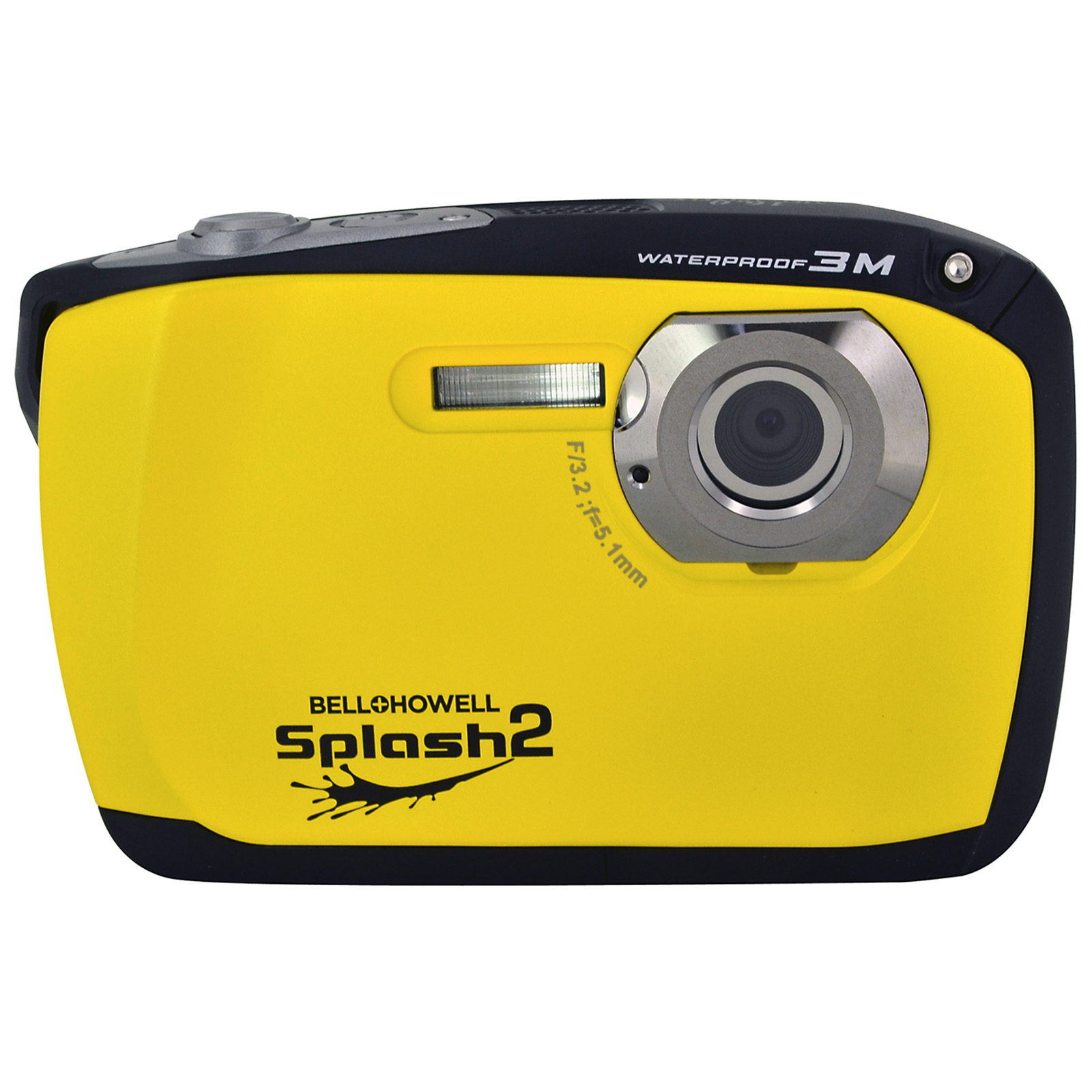Splash2 16MP Waterproof Digital Camera w/HD Video (Yellow)