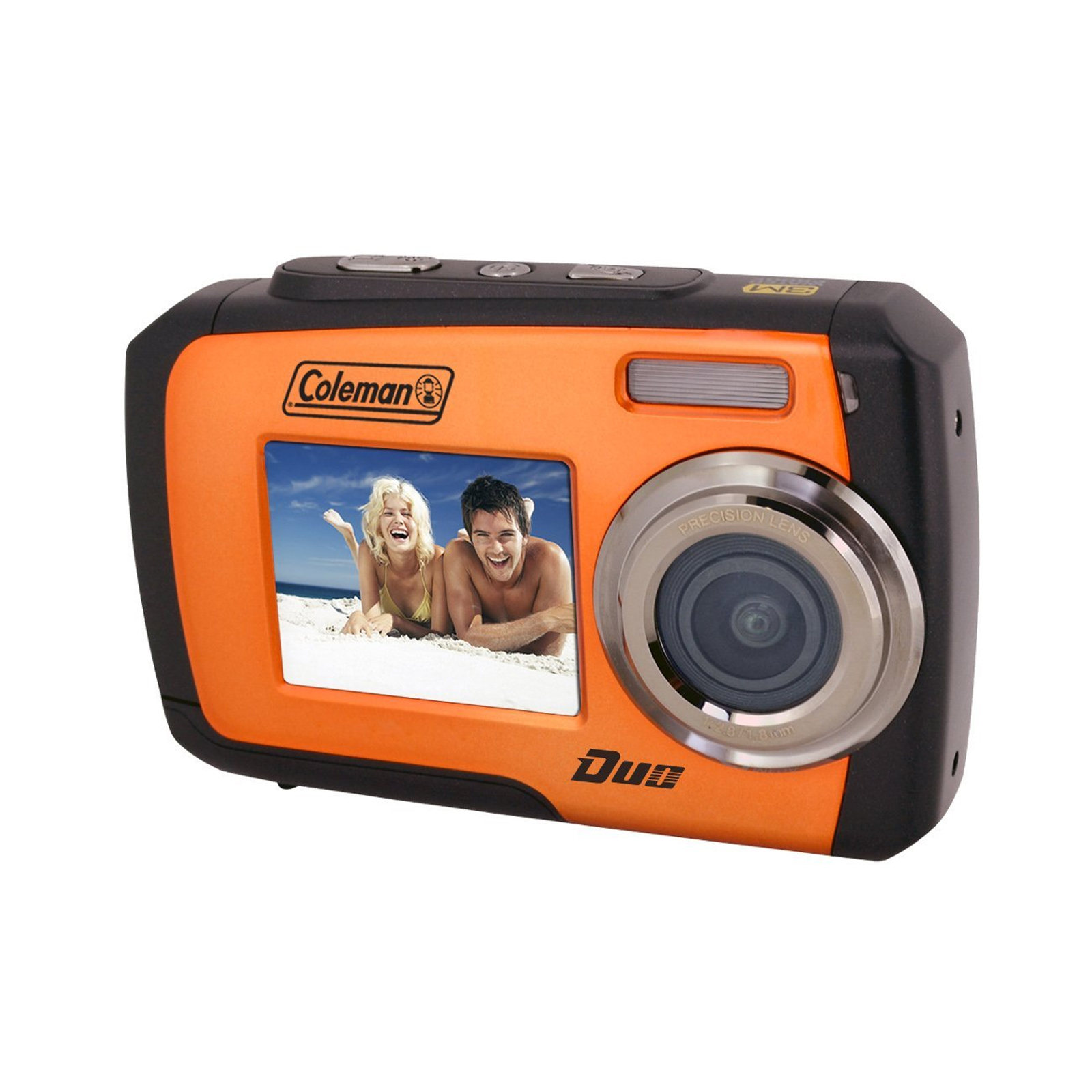 Coleman Duo 14 Megapixel Waterproof Digital Camera with Dual LCD Screen (Orange)