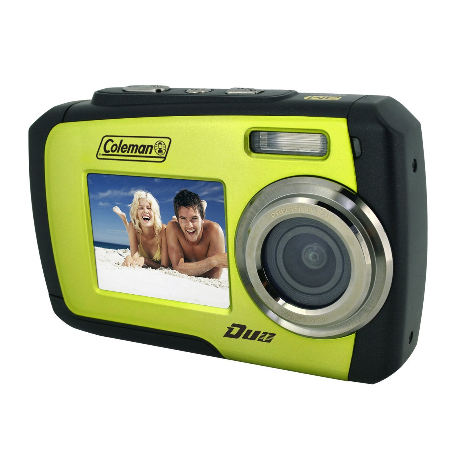 Duo 14 Megapixel Waterproof Digital Camera with Dual LCD Screen (Green)
