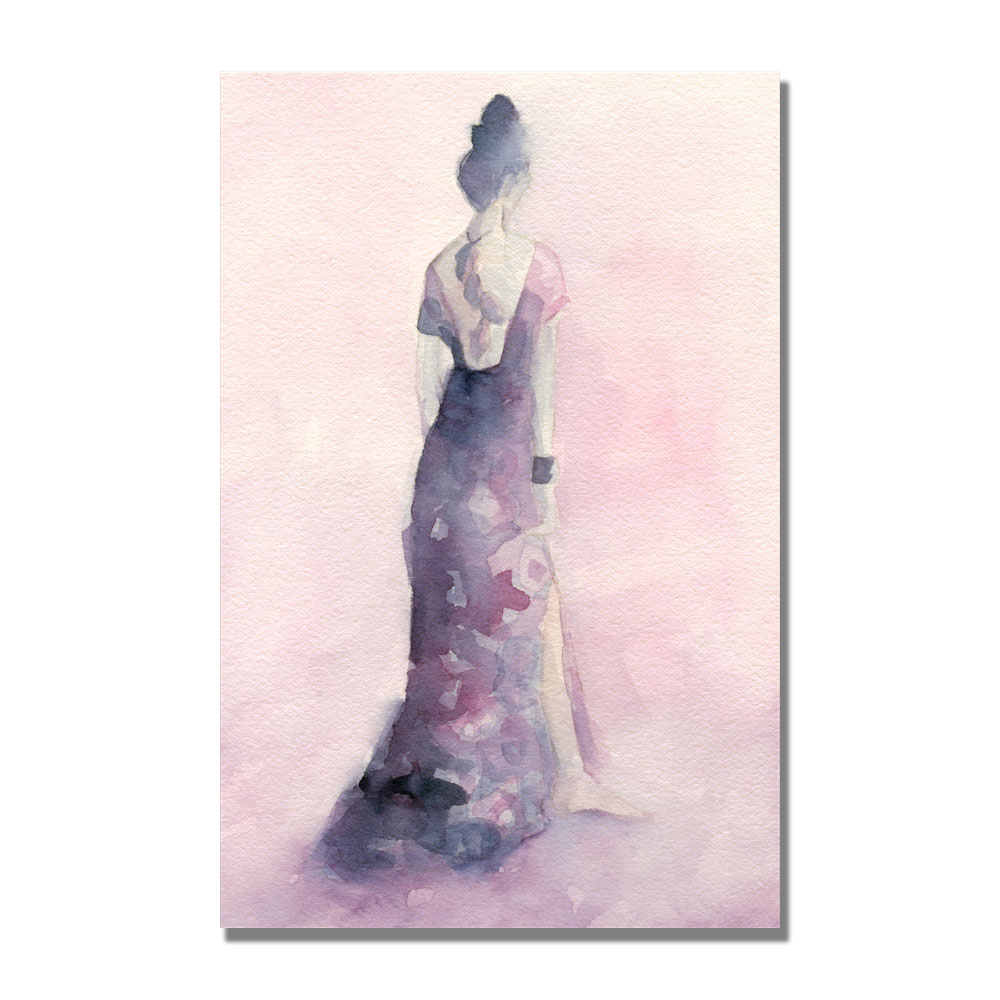 Beverly Brown 'Long Purple and Pink Dress' Canvas Art