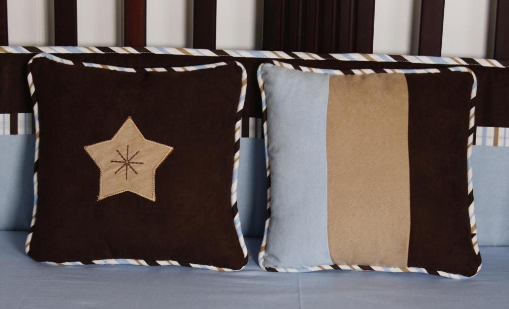 GEENNY Blue Brown Moon & Star 13PCS Crib Bedding Set ...