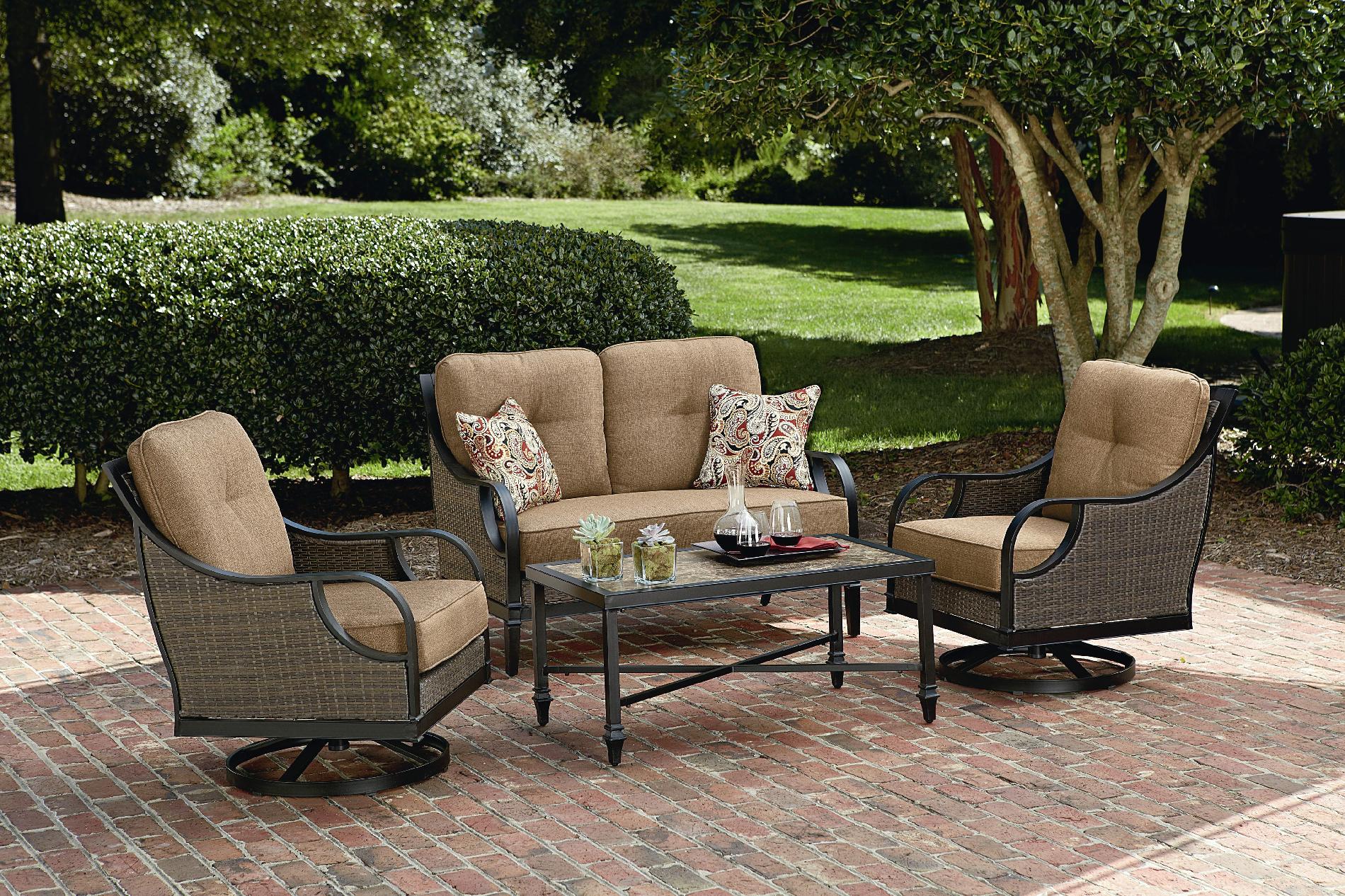 Review La-Z-Boy Outdoor Charlotte 4 Piece Seating Set ...