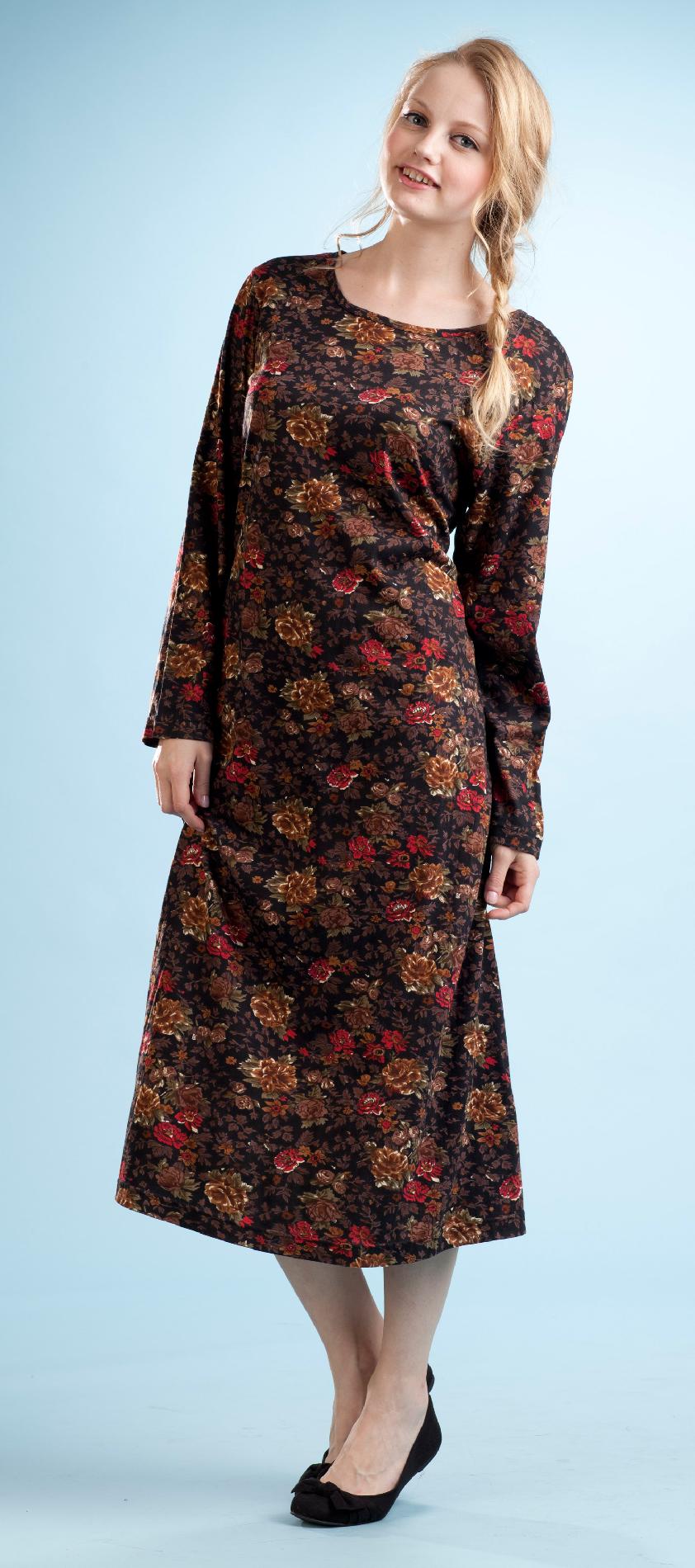 Women's Plus Size Cotton Knit Dress Soft, Floral Comfort from Sears