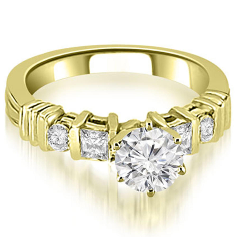 1.99 cttw. 14K Yellow Gold Princess And Round Cut Diamond Bridal Set (I1, H-I)