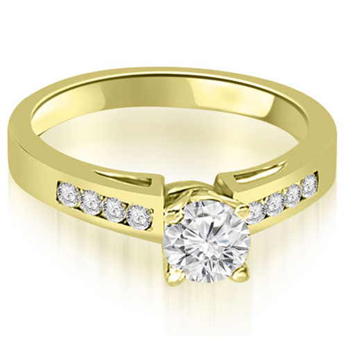 0.65 Cttw Round Cut 14K Yellow Gold Diamond Engagement Ring