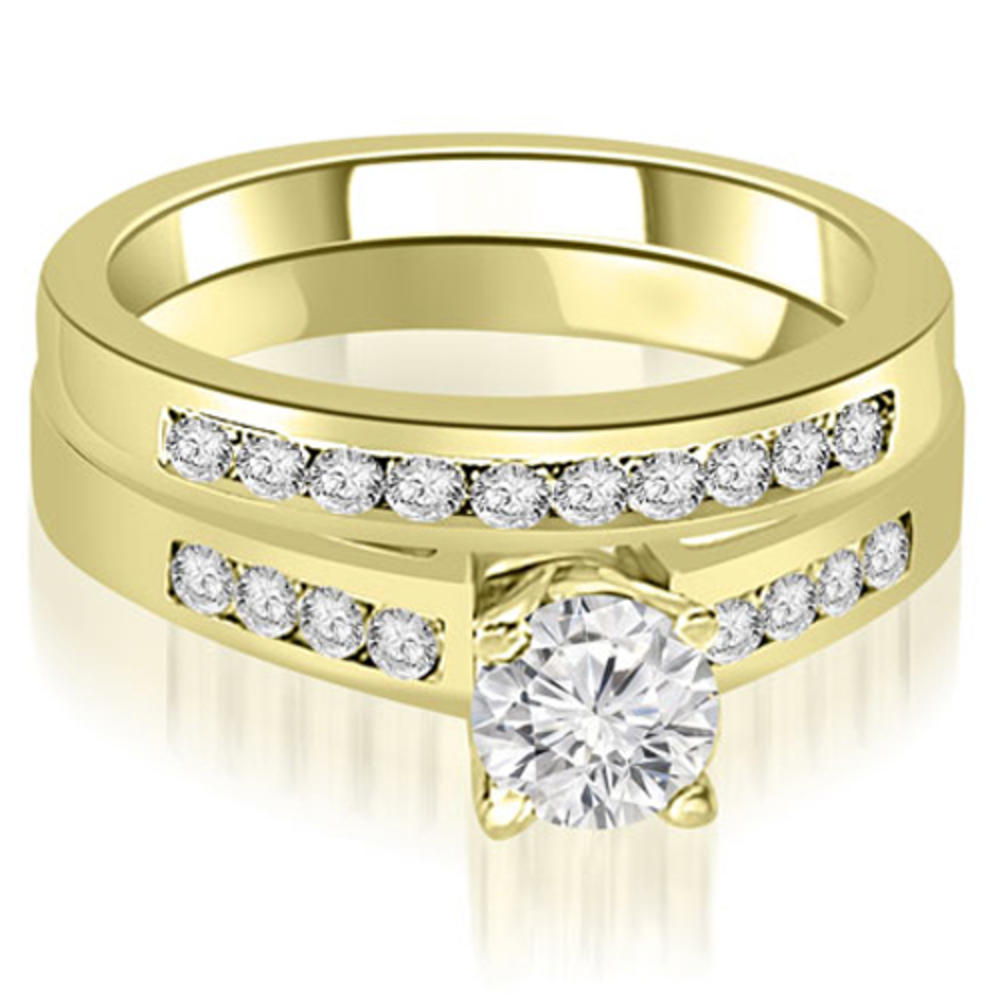 1.45 cttw Round Cut 14k Yellow Gold Diamond Bridal Set