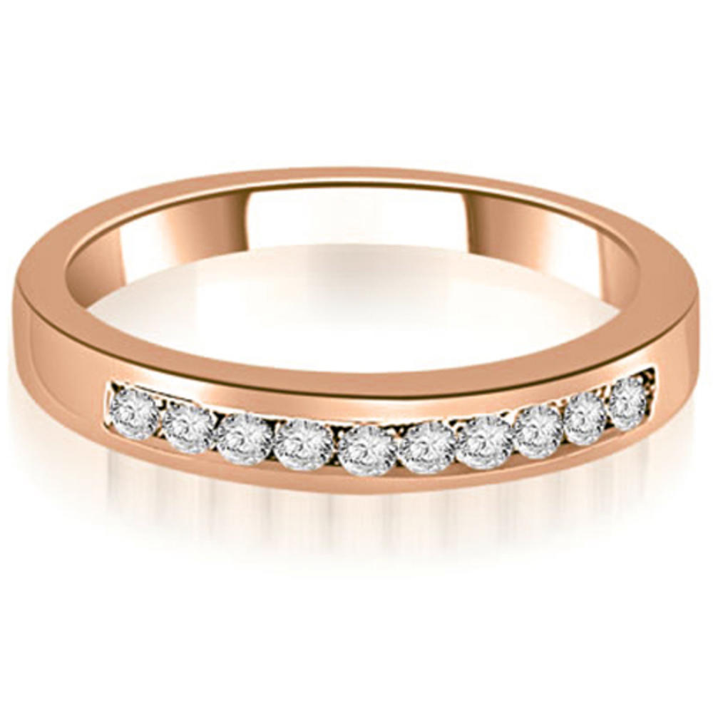 1.20 Cttw Round-Cut 18K Rose Gold Diamond Engagement Set