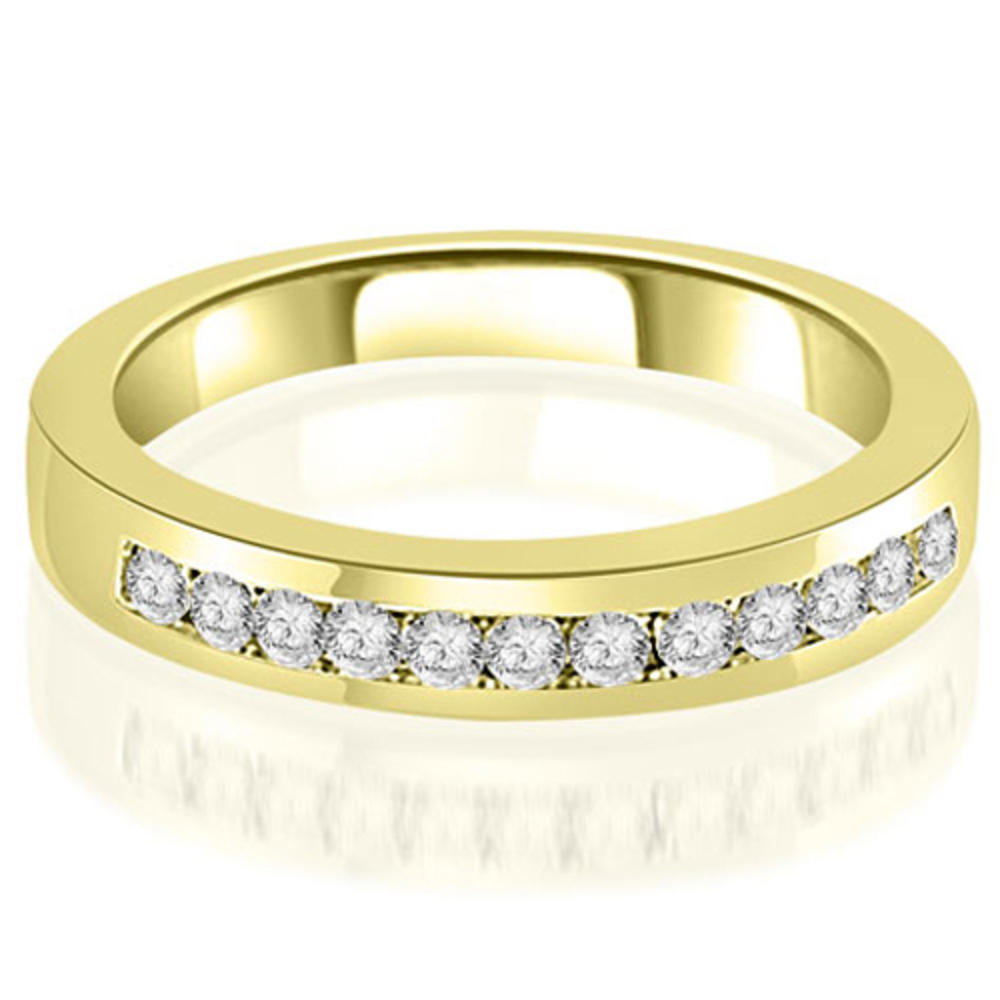 0.90 Cttw Round Cut 14k Yellow Gold Diamond Bridal Set