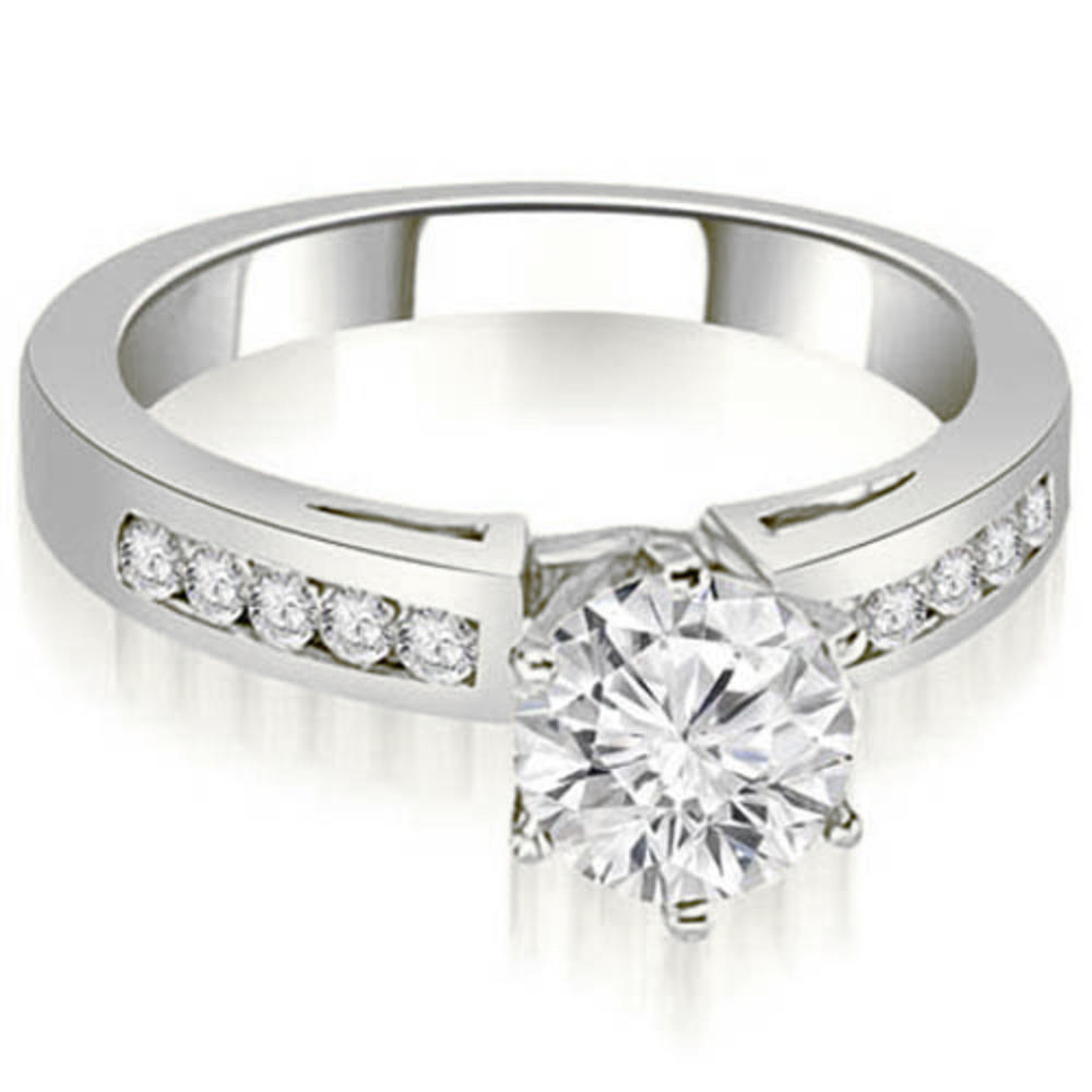0.90 Cttw Round Cut 18K White Gold Diamond Bridal Set