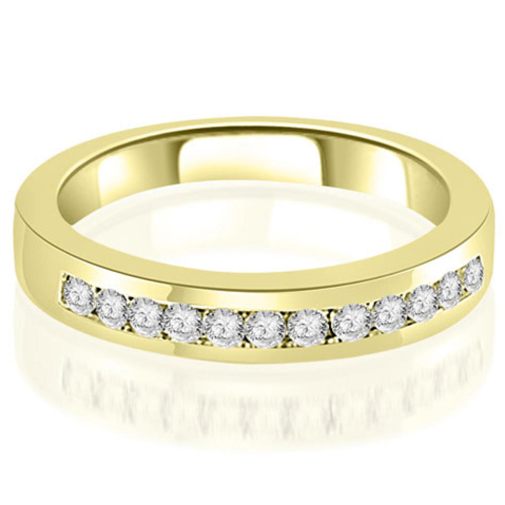 1.55 cttw. 18K Yellow Gold Channel Set Round Cut Diamond Bridal Set (I1, H-I)