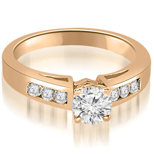 14K Rose Gold 0.65 cttw. Channel Set Round Cut Diamond Engagement Ring (I1, H-I)