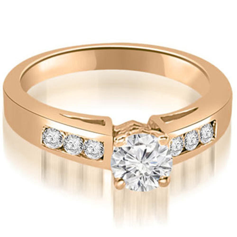1.50 Cttw Round Cut 14k Rose Gold Diamond Bridal Set