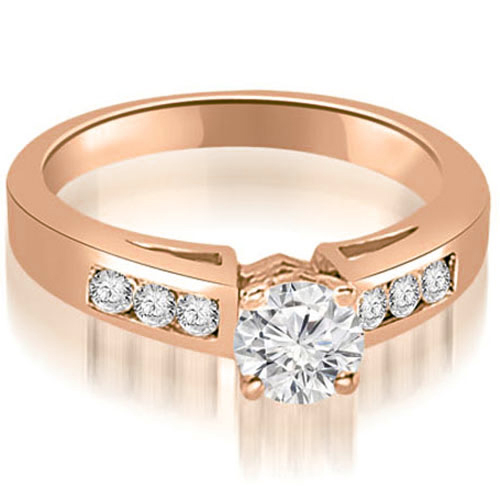 0.55 Cttw. Round Cut 18K Gold Diamond Engagement Ring