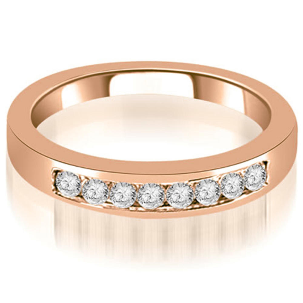 0.85 Cttw Round Cut 18k Rose Gold Diamond Bridal Set