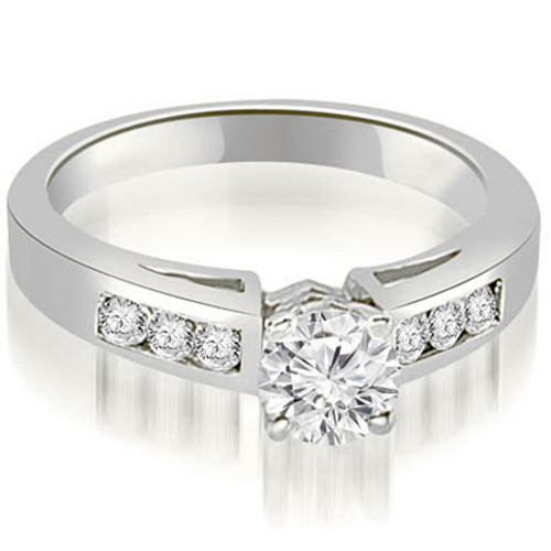 0.55 cttw Round-Cut 18k White Gold Diamond Engagement Ring