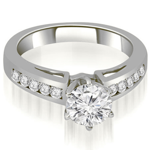 0.65 cttw Round Cut 14k White Gold Diamond Engagement Ring