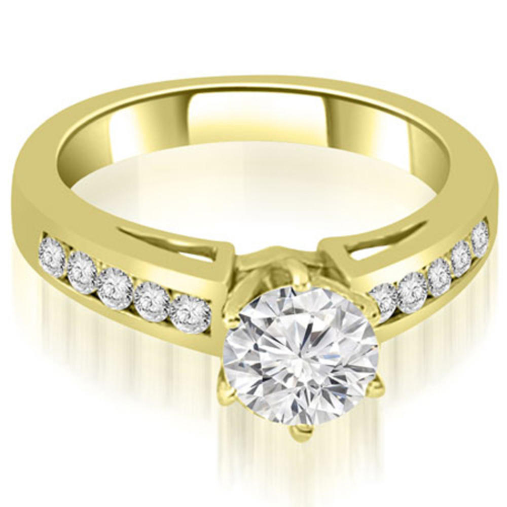 1.40 Cttw Round & Channel Set 14k Yellow Gold Diamond Bridal Set