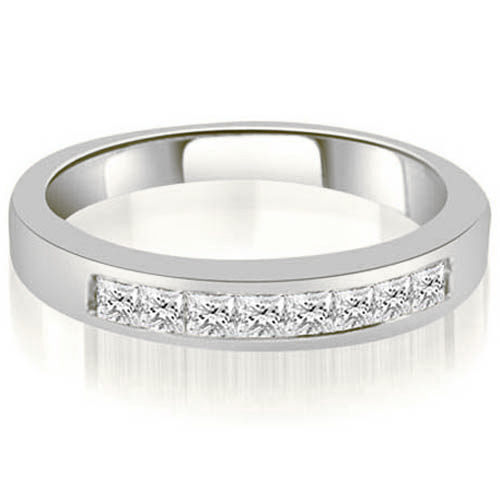 18K White Gold 0.40 cttwChannel Set Princess Cut Diamond Wedding Band (I1, H-I)