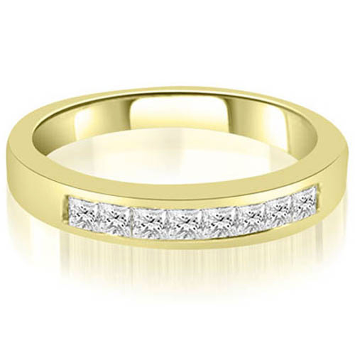 18K Yellow Gold 0.40 cttwChannel Set Princess Cut Diamond Wedding Band (I1, H-I)