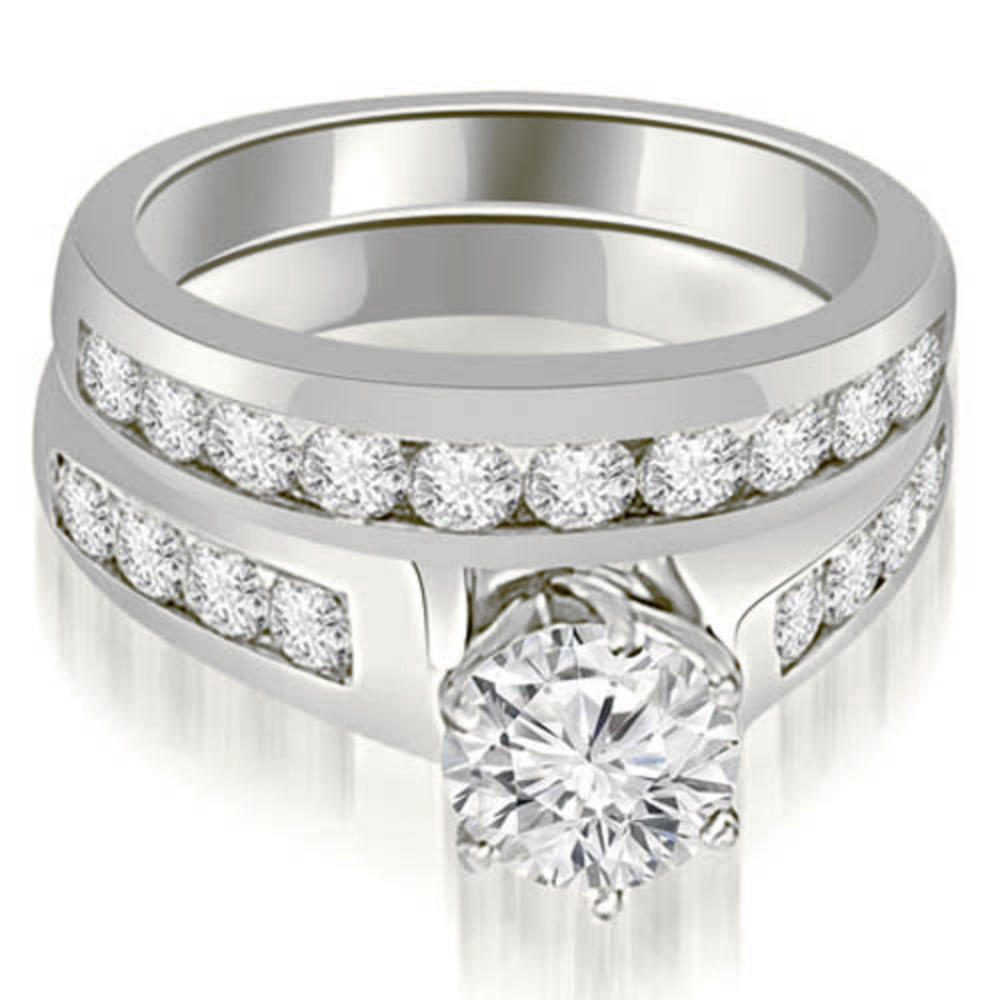 1.65 Cttw. 14k White Gold Diamond Bridal Set
