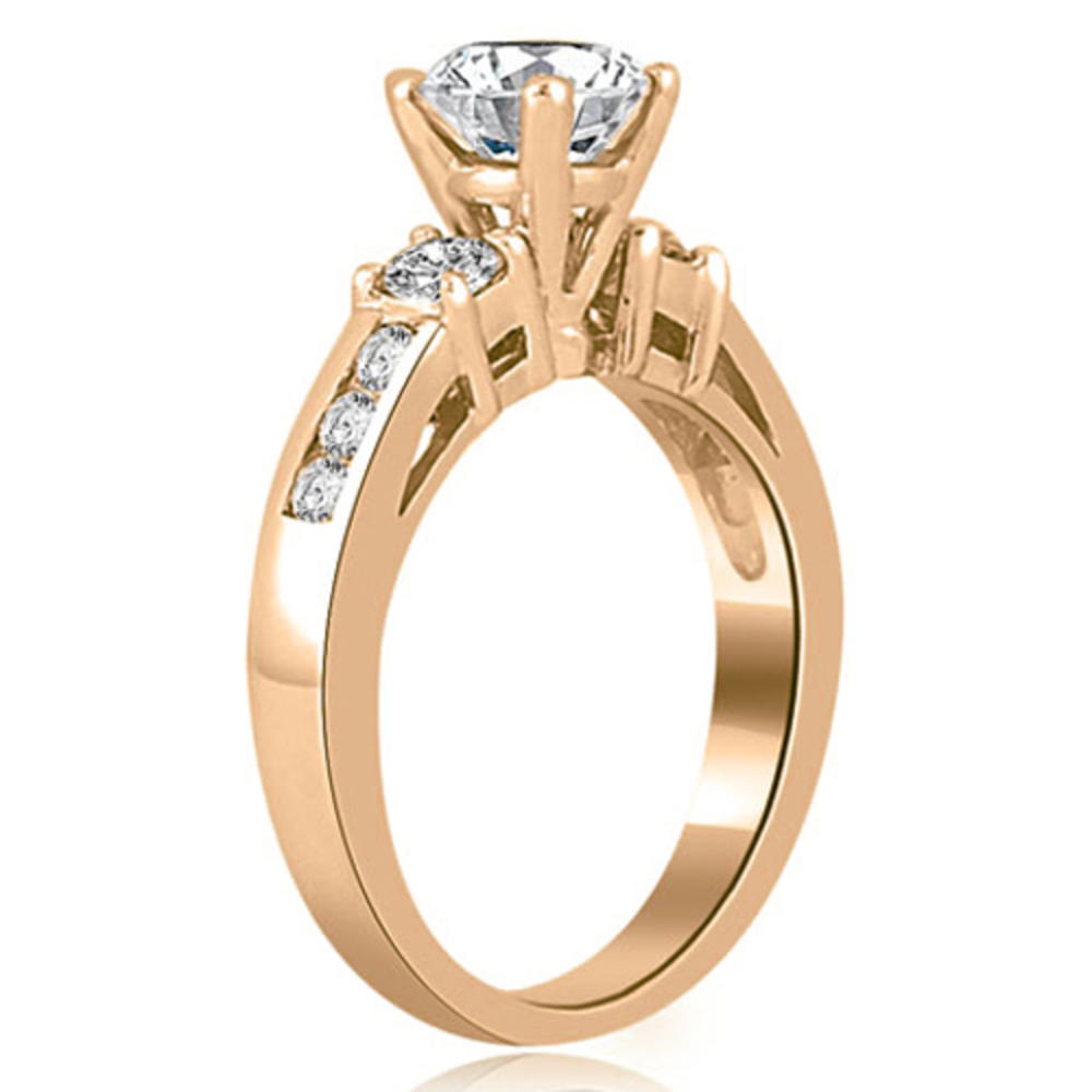 1.65 Cttw Round Cut 14k Rose Gold Diamond Bridal Set