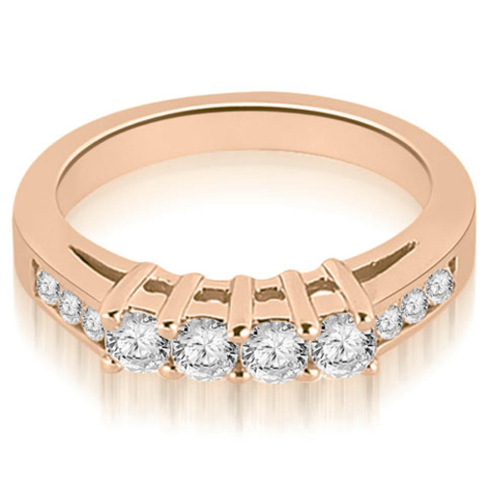 1.65 Cttw Round Cut 14k Rose Gold Diamond Bridal Set